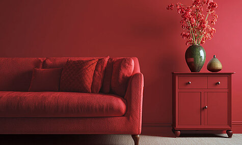 Interior Inspiration zum Thema "Cherry Coded" in der SCHÖNER WOHNEN Trendfarbe "Amarena"